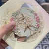 1Pcs Bird Metal Makeup Mirror Emboss Flower Pattern Cosmetic Mirror Exquisite Portable Chinese-Style Makeup Mirror