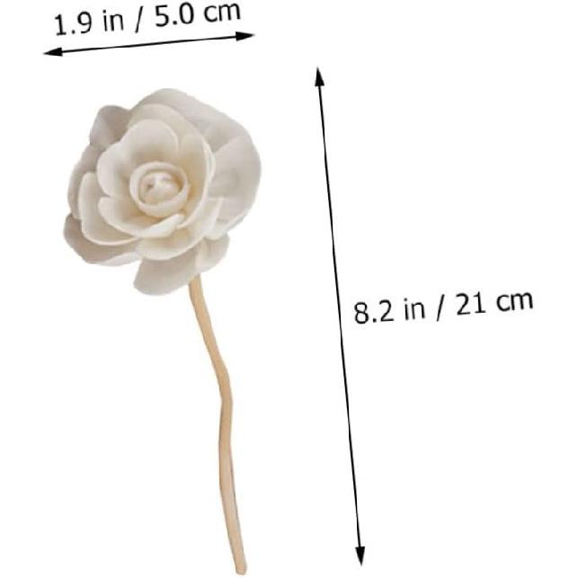 BESPORTBLE 8pcs Rattan Sola Flower Essential Oil Vines White Outfit Wood Appliques Floral Diffuser Wick Spa Perfume Beautiful Diffuser Flowers Wooden