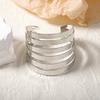 Punk Style Fashion Simple Personality Niche Design Sense Metal Hollow Ring Opening Women's Leisure Bracelet