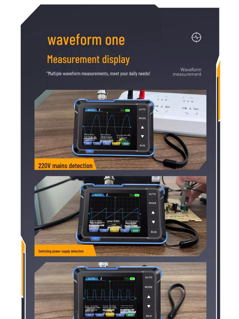 FNIRSI DSO153 Multifunctional Mini Digital Oscilloscope & Signal Generator, 1MHz Bandwidth