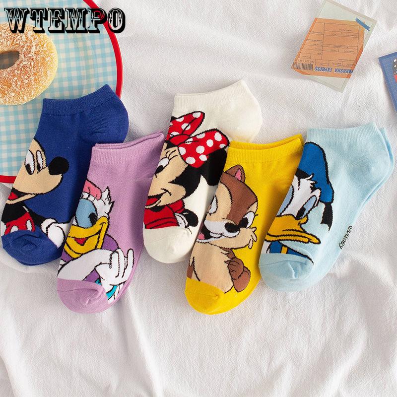

Женская весна и лето Универсальные милые мультяшные лодочные носки 2023 Удобный хлопок Против запаха Дышащий неглубокий рот Короткие носки