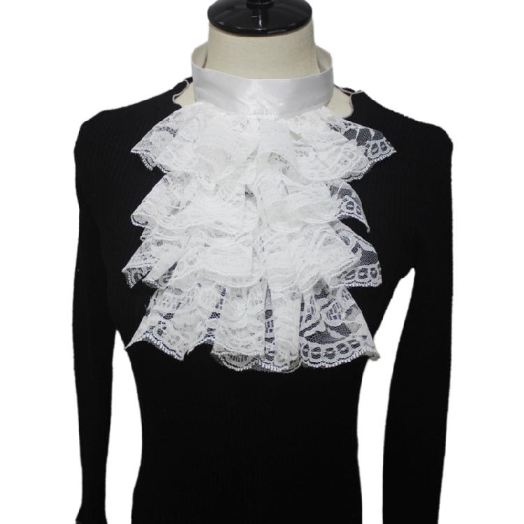 Jabot Collar Lace Wrist Cuffs Shirt Blouses Dress Removable Sleeves Ruffled Wrist Cuffs for Women Girl Photography