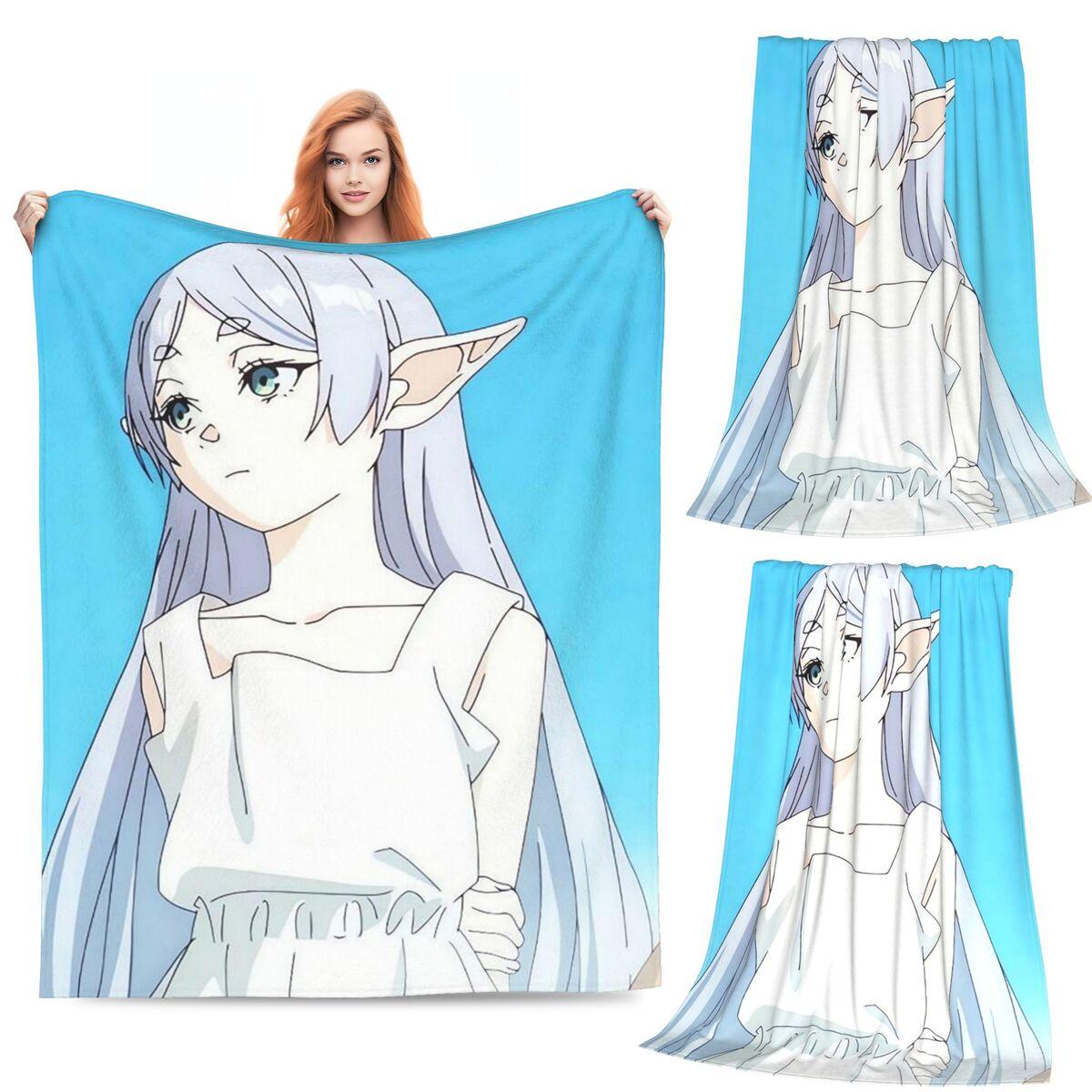 

Sousou No Frieren Blanket Soft Warm Flannel Throw Blanket Bedspread for Bed Living room Picnic Travel Home Sofa 80x120cm