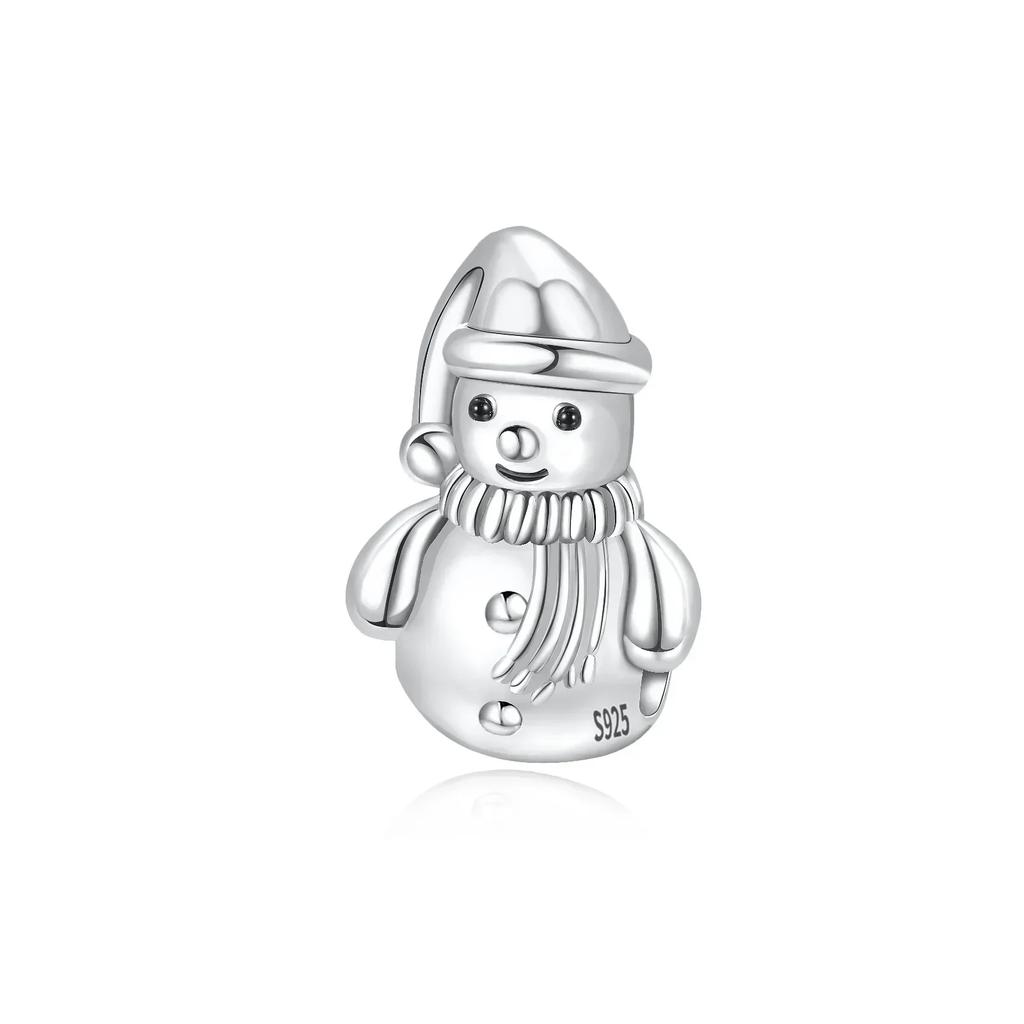Christmas 925 Silver Charms Santa Claus Reindeer Earrings Beads fit Necklace Bracelets DIY Fine Jewelry Party Gift