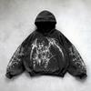 Autumn Retro Gothic Graphic Print Hip Hop Hoodie for Men Women Y2k Punk Casual Pullover Kids Streetwear Sweatshirt Unisex Hoodies