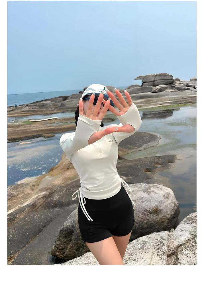 2025 Women's High-End Conservative Sports Swimsuit - Slimming & Sun Protective for Surfing