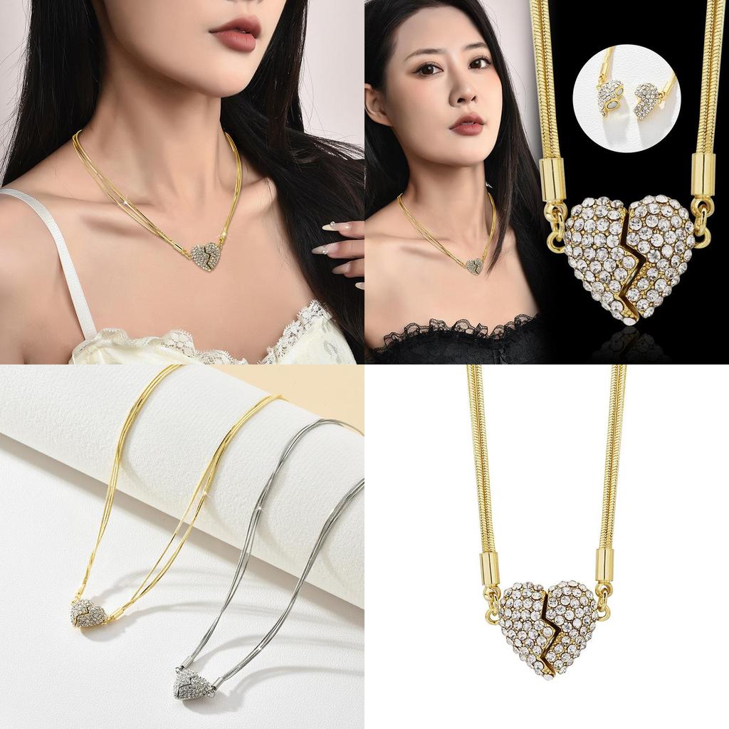 Unique Magnetic Heart Necklace For Women Stylish And Elegant Titanium Steel Design
