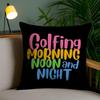 Morning Noon Cushion Cover Plush Fabric Soft Double-Sided Printed Invisible Zipper Sofa Pillow Case Home Decor