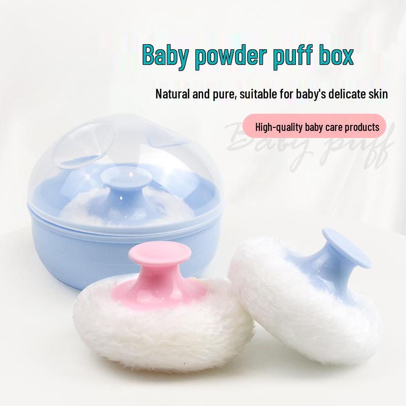 Portable Baby Powder Box with Special Puff Pad for Newborn Prickly Heat