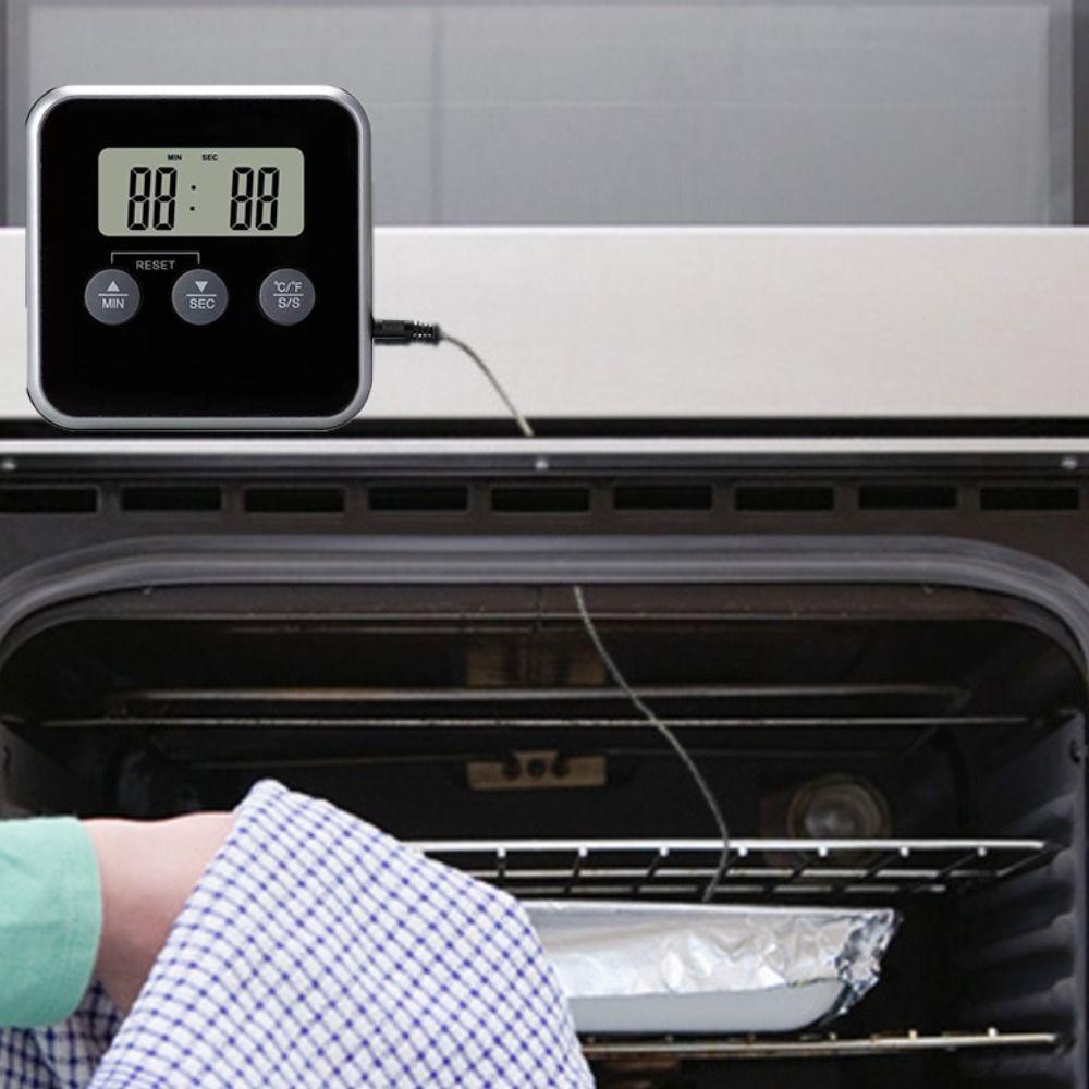 Timed BBQ Meat Thermometer Waterproof Temperature Meter Gauge Probe Digital Food Thermometer  Oven