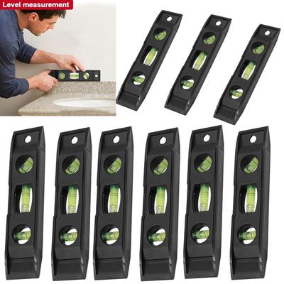 1~10 STÜCKE Tragbare ABS-Schale Wasserwaage Hohe Präzision Stark magnetisch 3 Blasen Wasserwaage Haushalts-Hardware-Werkzeuge Laser-Wasserwaage