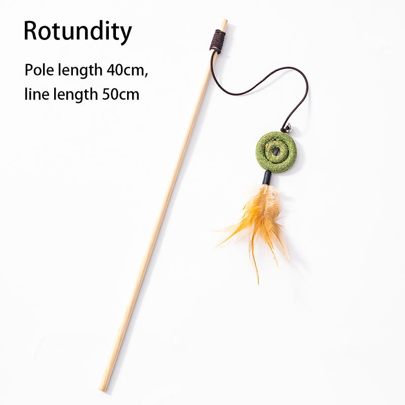 

Feather Toys Kitten Funny Colorful Rod Cat Wand Toys Wood Pet Cat Toys Interactive Stick Pet Cat Supplies Teasing Cat Stick new
