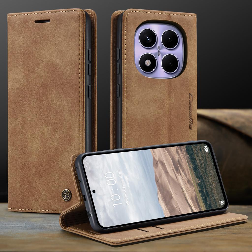 Für Xiaomi Redmi Note 14 Pro 4G Brieftaschenhülle CASEME 013 Serie PU Leder Handyhülle Ständer