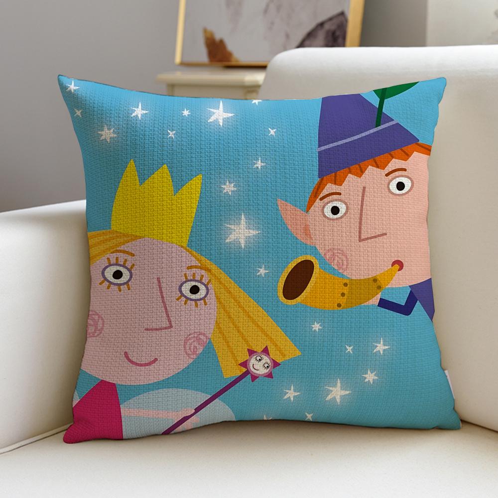 Housse de coussin Ben et Holly Petit Royaume Douce Décorative Housse de coussin x x Taies d'oreiller pour Canapé Salon Maison Chambre