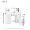 Schminktisch LED-Beleuchtung Spiegel, 3 Helligkeiten, Moderner Frisiertisch, 6 offene Ablagen, 9 Schubladen, Hocker, Holz, Weiß