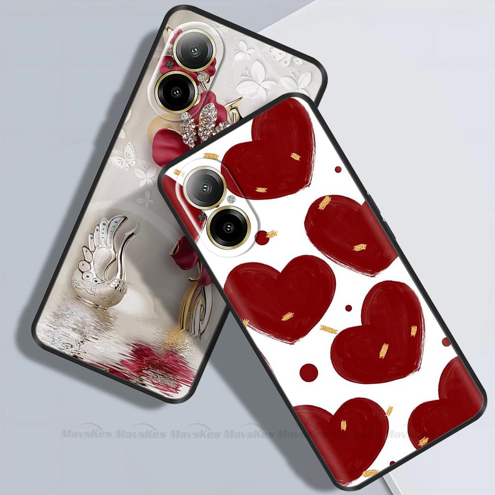 For Realme C67 4G Case Phone Cover Cool Sweet Soft Smooth Liquid Silicone Bumper For Oppo Realme C67 Full Protection Back Cover