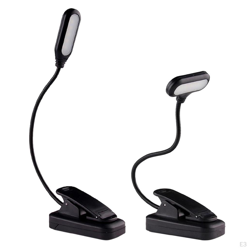 LED Reading Light /Reading Lamp in Bed /Portable/ Flexible Table Lamps Clip on Book for