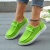 Fashion New 2025 Women's Plus Size Breathable Canvas Flats Slip-On Lace-Up Soft Sole Comfortable Fashion Light Outdoor Casual Shoes