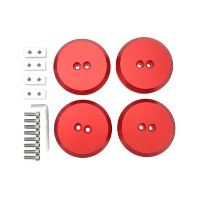 4pcs Jack Pad Adapter Aluminum Floor Jack Pad Replacement For Chevy Corvette C5 C6 C7 C8 Red