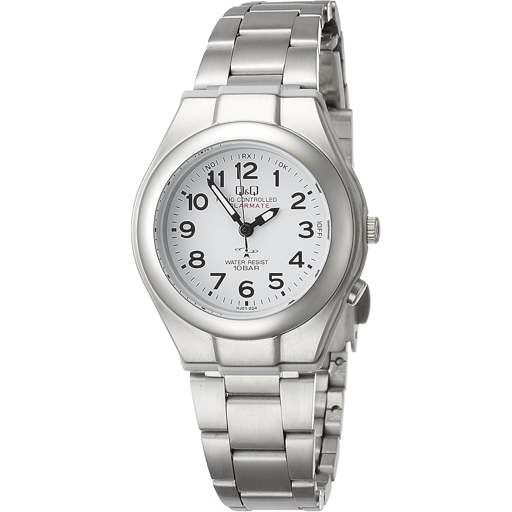 Citizen Q&Q Solar Radio-Controlled Watch 10 Bar Water Resistant Women s Silver