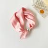 Print Scarf Silk Pearl Buckle Chain Female Lazy Thin Magnetic Collarbone Pendant Wraps Handkerchief Designer Woman Neck Scarf