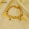 18K Gold-Plated Stainless Steel Double-Layer Oval Diamond Bracelet for Women - Niche Fashion Stackable Jewelry.