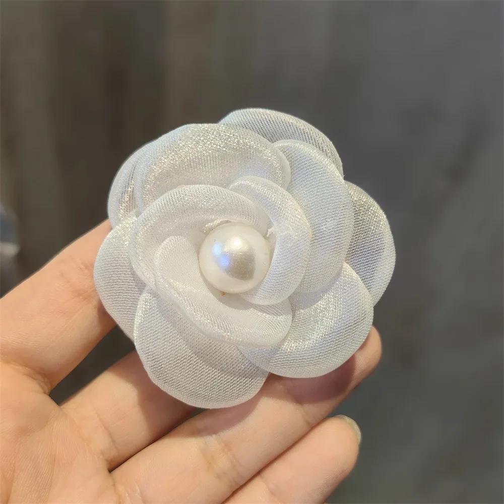 Módní síťovaná květina Ozdoby na boty Šněrovací přívěsky na tenisky Dívčí perlová krajková mašle Ozdoba na boty Šňůrky Spona 1 ks