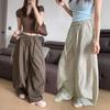 Uncle Radish Versatile Casual Pants Women's Scimitar Pants Summer Thin High Waist Loose Lace-Up Quick-Drying Wide Leg Pants