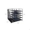 Desktop File Rack 5Tier Vertical Storage Foldable Document Shelf for