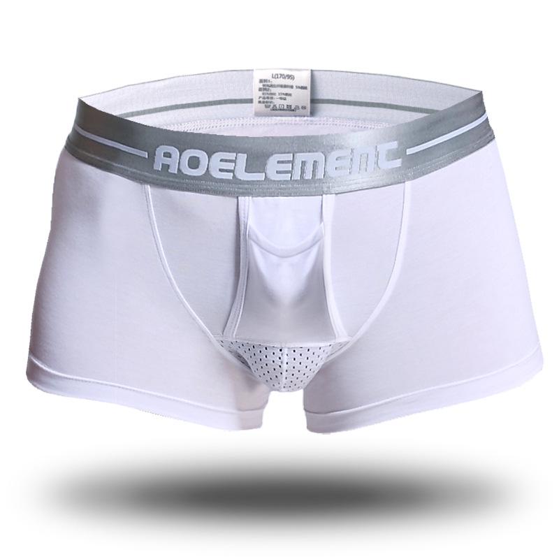 Herren Eis-Seide Mid-Rise Boxer Briefs mit Hodensackstütze
