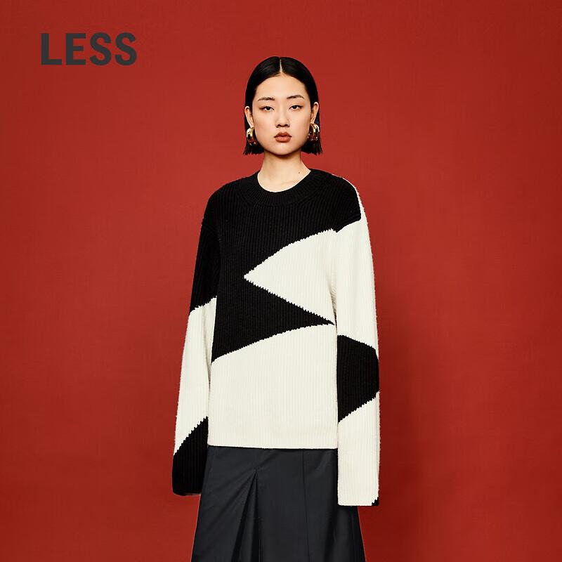 LESS 2024 Winter Round Neck Long Sleeve Pullover Sweater