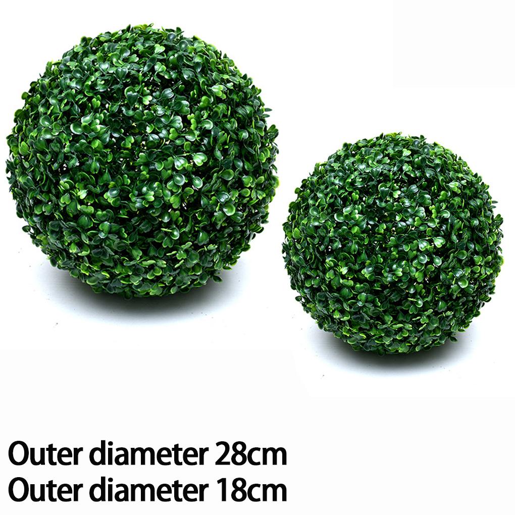 2piece Faux Plant Topiarys Balls For Office Home Garden Balcony Decoration Lifelike Hanging Boxwood