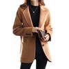 Palton Scurt din Lână Stil Coreean Femei Croială Slim Fit Toamnă Iarnă