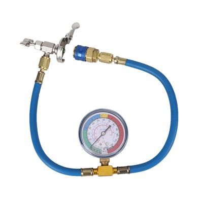 A C R134A Refrigerant Charging Pipe Recharge Hose with Gauge Adapter Car Air Conditioning Repair Tool