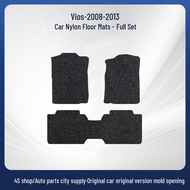 Black Flocking Nylon Car Floor Mats for 08-13 Toyota Vios