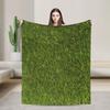 Grass Battlemat Grassland Land Greenery Super Warm Blanket  Decorative Plush Bedding Throws Flannel Bedspread Sofa Bed Cover
