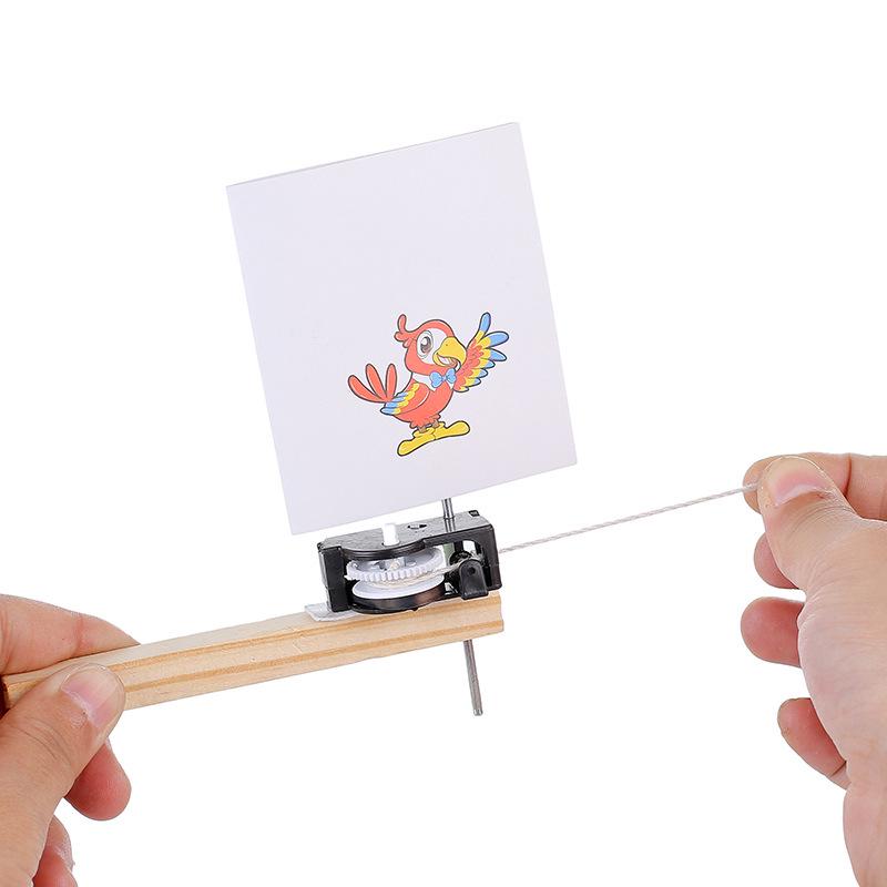 DIY Bird in a Cage Science Kit: Visual Retention Project for Students - Educational Toy 12*7 cm