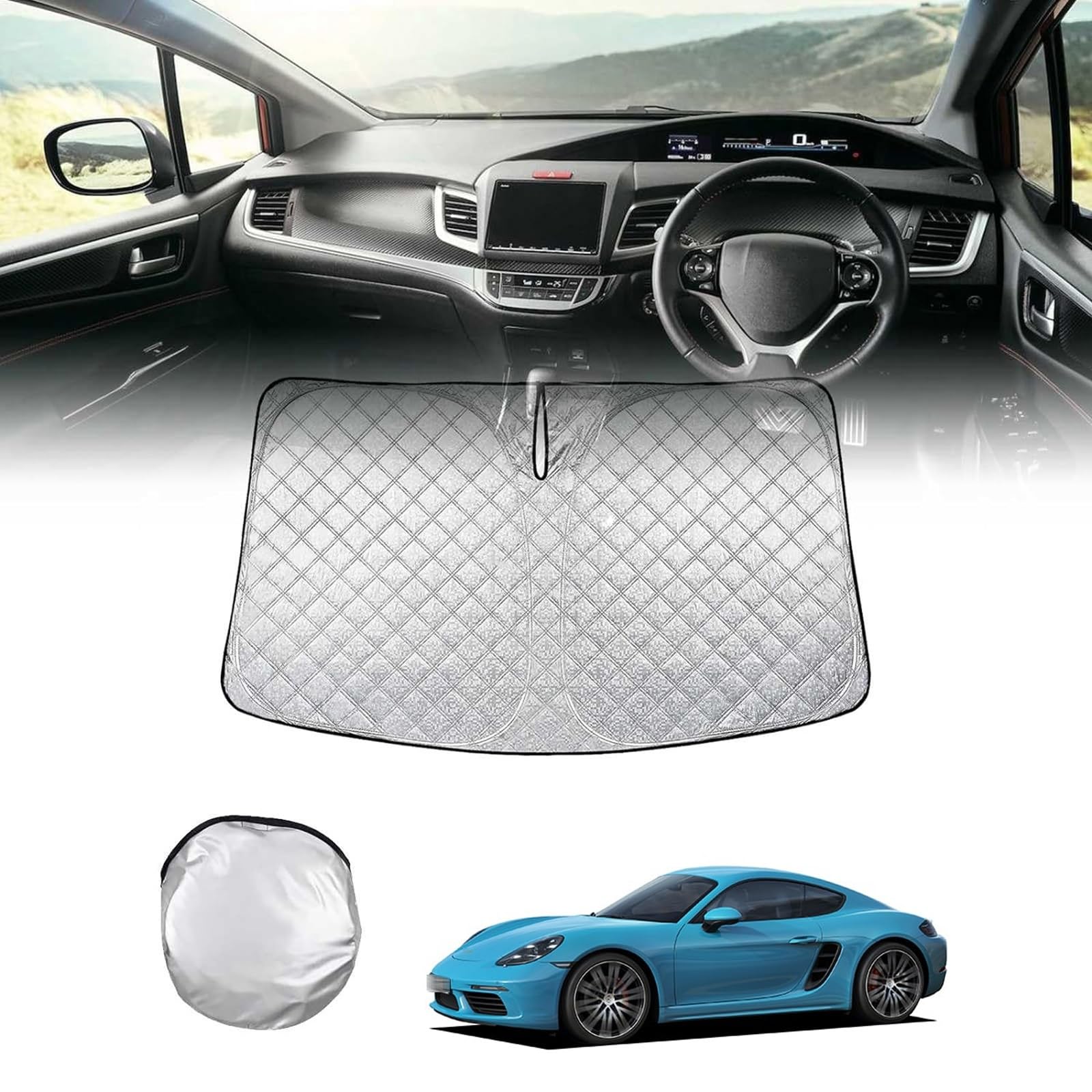 Porsche 718 Cayman 2017~Current Exclusive front sunshade Specially designed for 718 Cayman