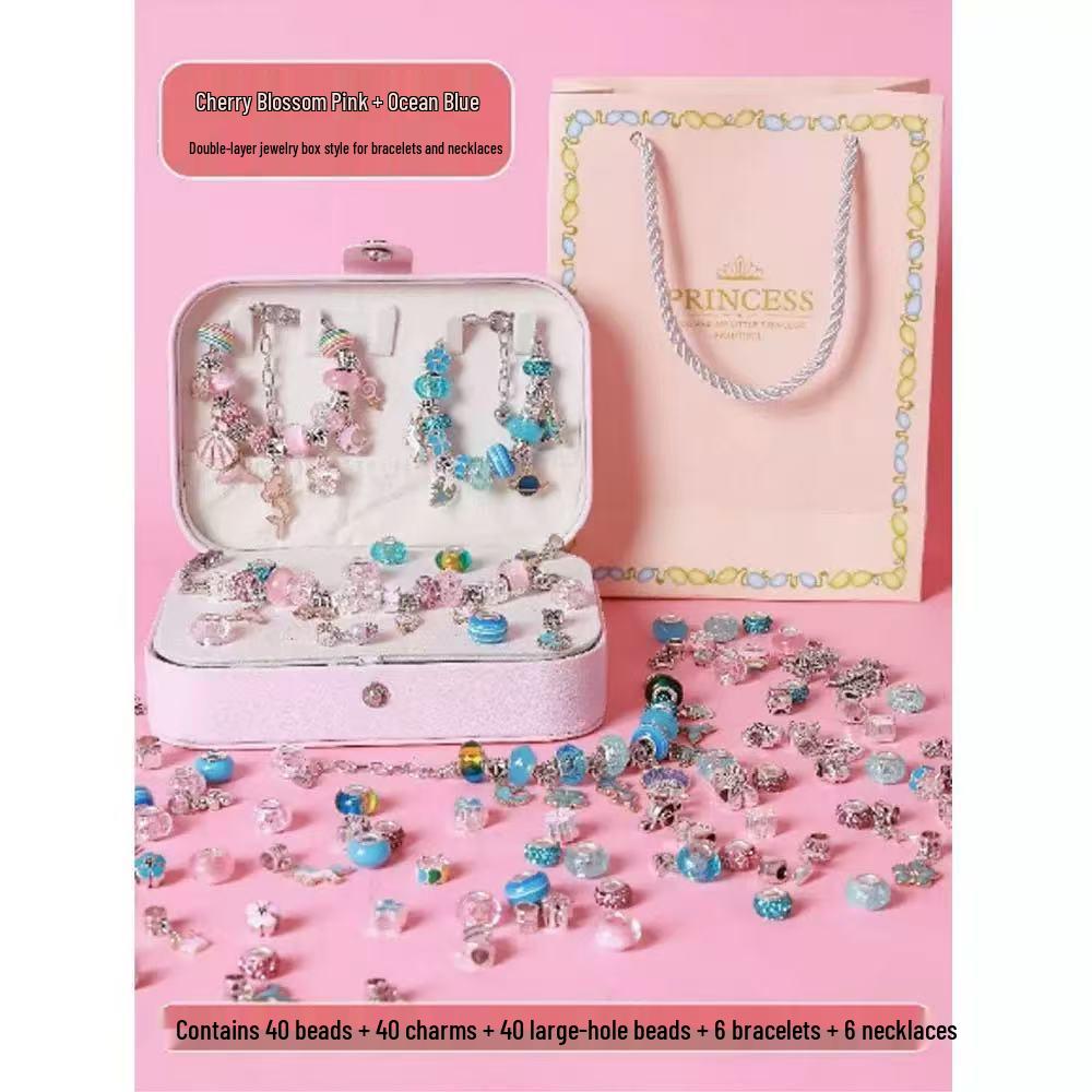 DIY Handmade Crystal Bead Bracelet Set for Kids - Jewelry Craft Kit & Festival Gift