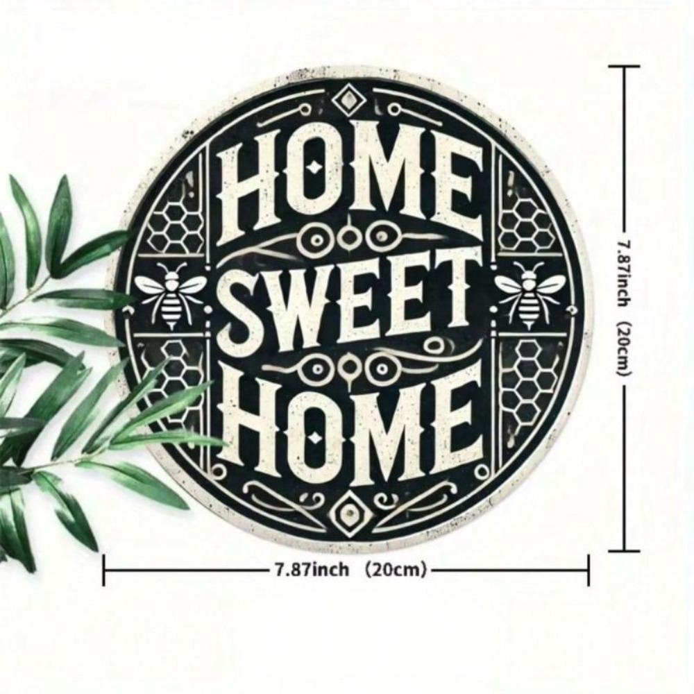 Round Metal Wall Art 20cm Home Decor Office Living Room Iron Painting