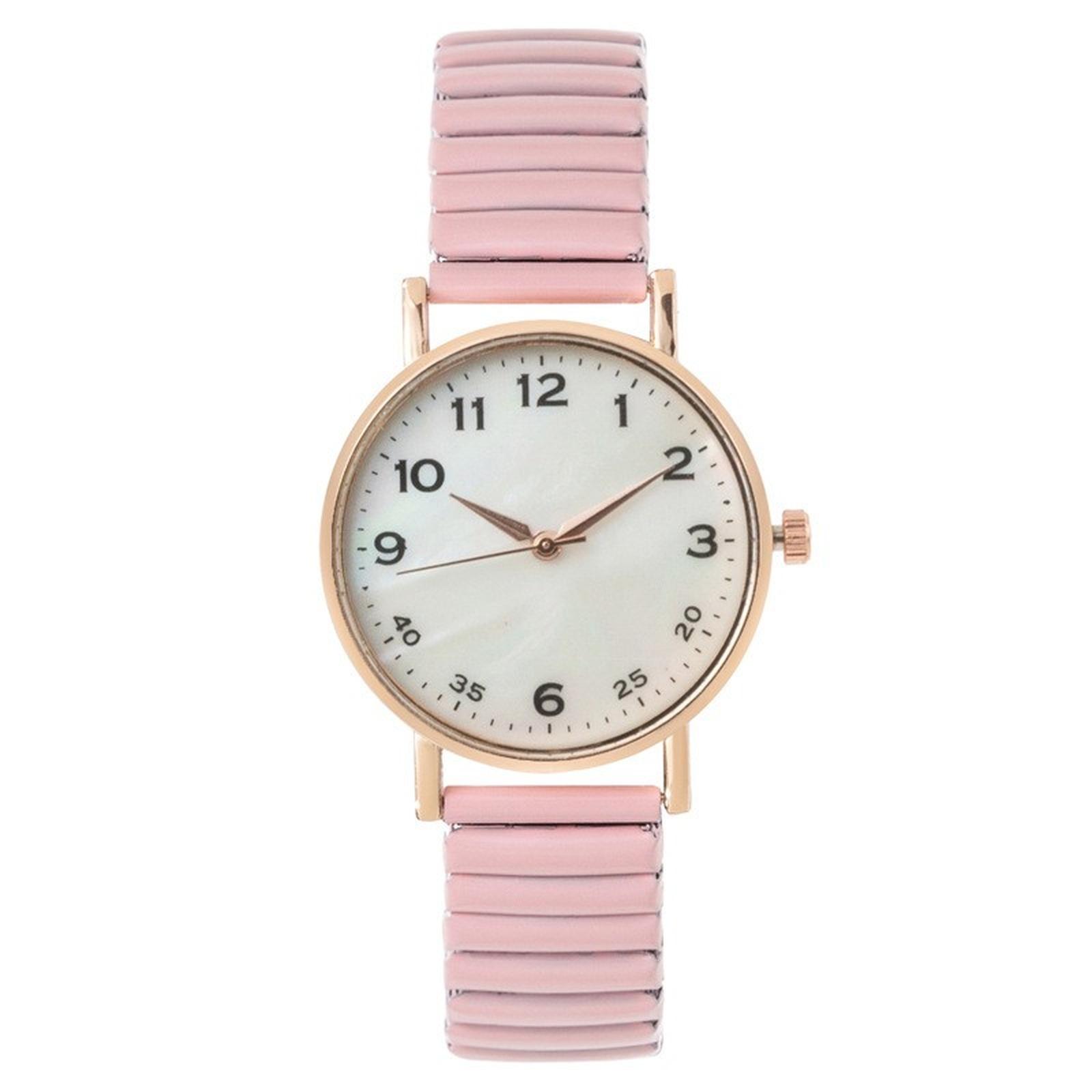 

Женские модные кожаные часы One Size розовый