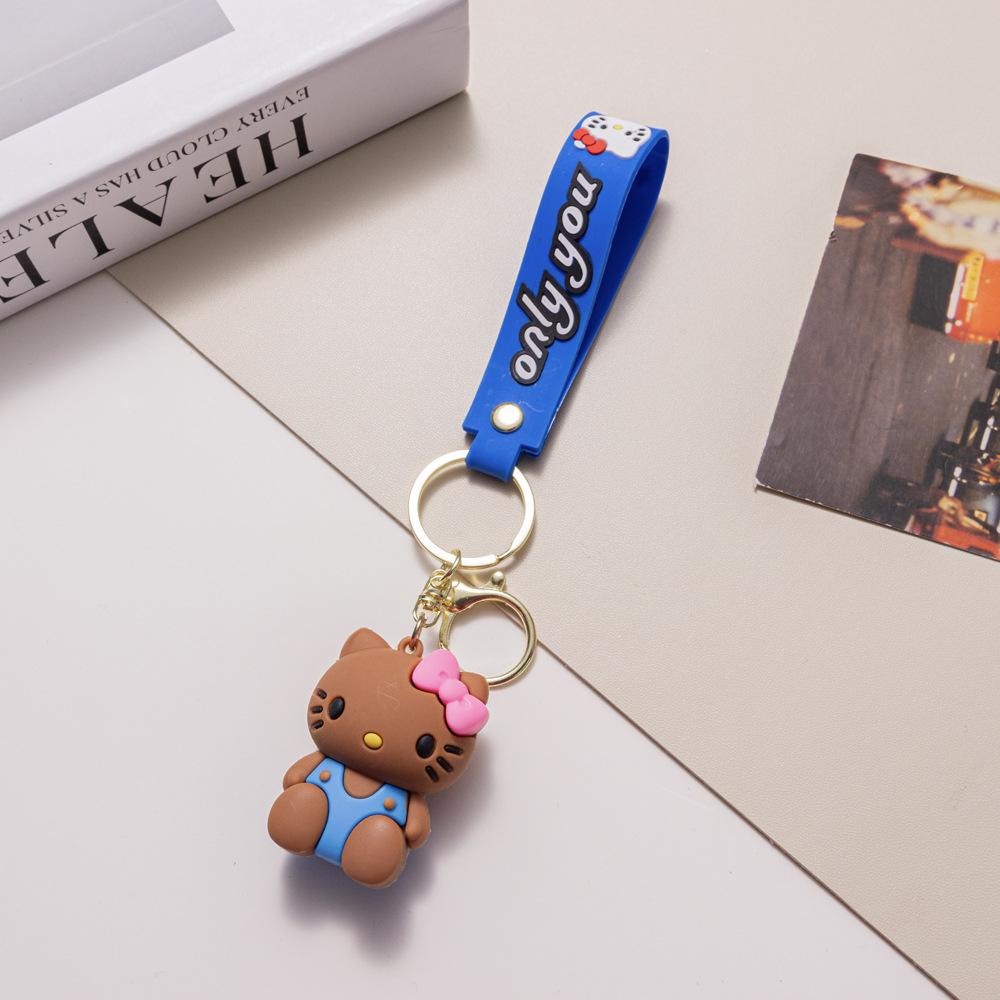 Cute KT Cat Keychain Pendant Cartoon Sanrio Bag Decoration Car Keychain Gift