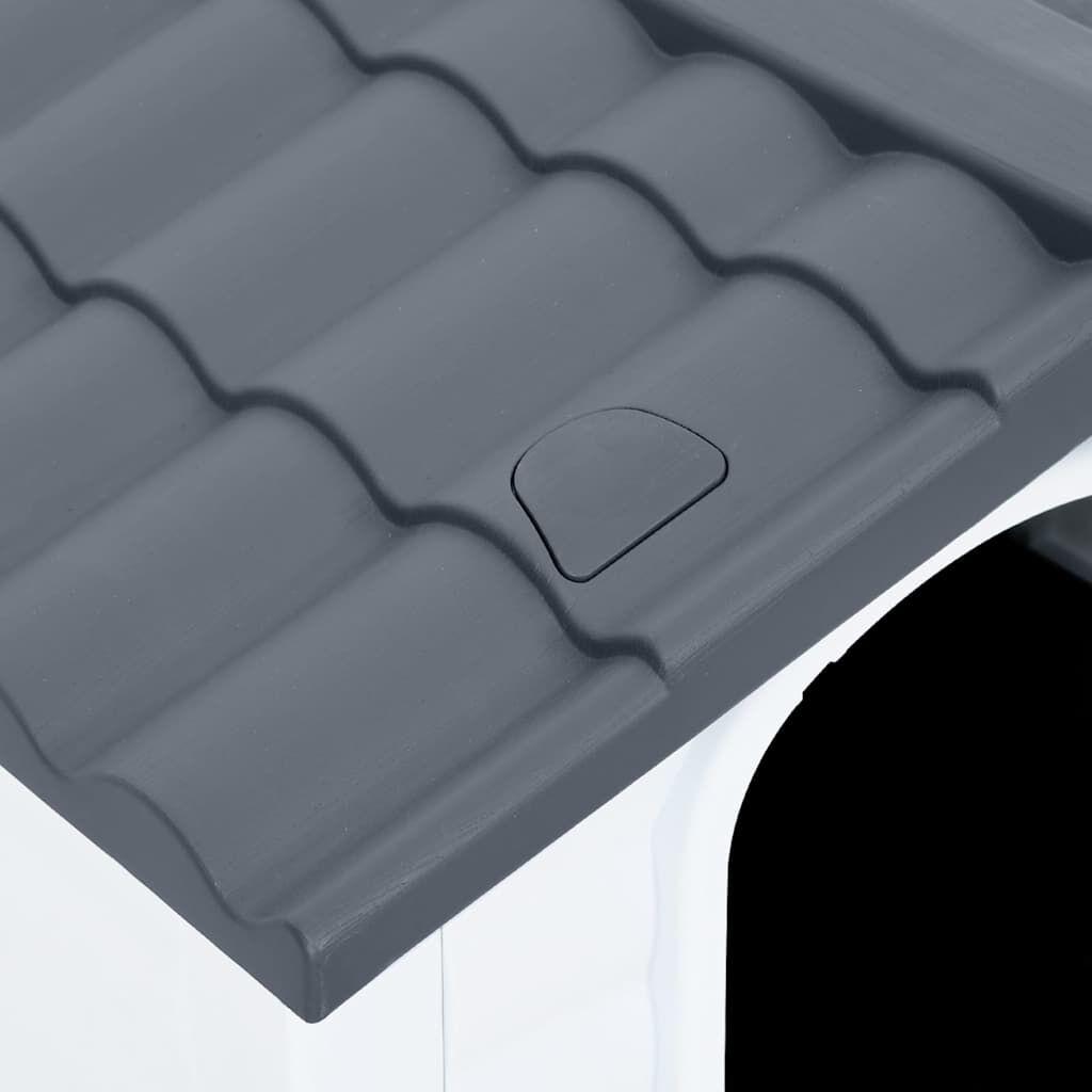 vidaXL Niche pour chien Gris 90,5x68x66 cm Polypropylène