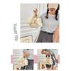 New Rabbit Kitten Plush Toy Backpack Stuffed Animal Rabbit Hold Peach Cat Hold Avocado Portable Shoulder Bag Girl Birthday Gifts