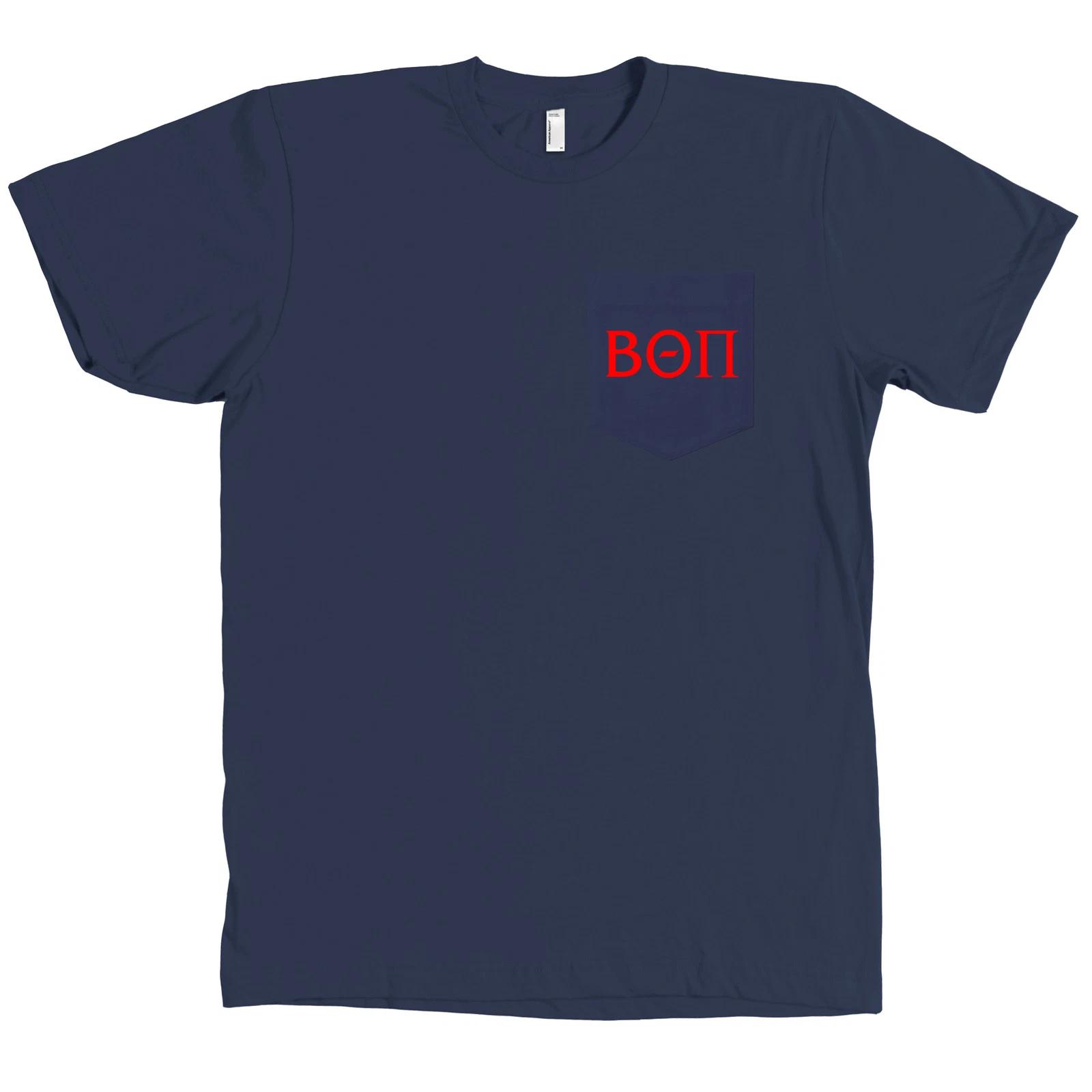 Beta Theta Pi Bella + Canvas POCKET Navy T Shirt Fraternity Letters Tee NEW XL