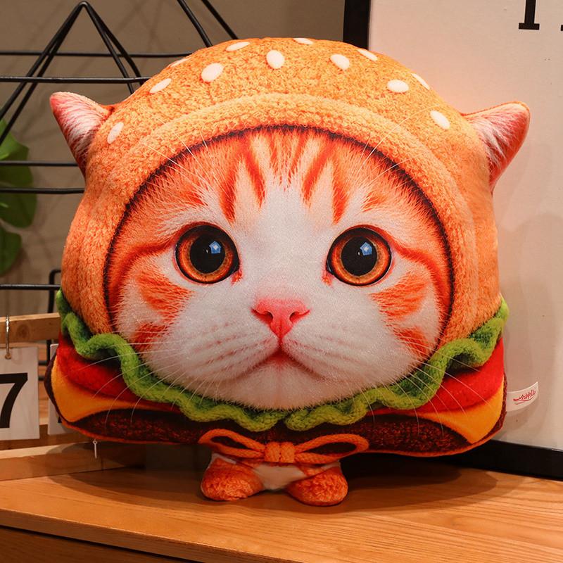 Cat Fan Cute 3d Plush Cat Pillow Soft Sofa Cushion Gift For Girls