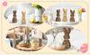3 Pieces Of Wooden Easter Bunny Layered Tray Decoration dDesktop Center Wooden Crafts Ornament Holiday Gift