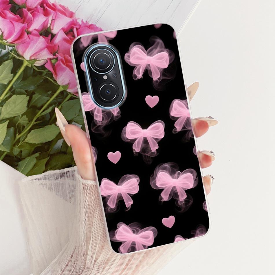 For Huawei Nova 9 SE Nova9 Cute Flower Butterfly Cat Painted Case For Huawei Nova 9 9SE Soft Silicone TPU Phone Cases