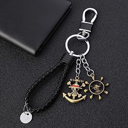 Morydovs 3D Alloy Keychain for One Piece Devil Fruit Straw Hat Skull Bag Charm, Character Metal Alloy, Popular Anime Merchandise, Decoration, Gift, Co