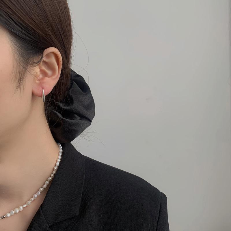 PONYKISS Minimalistyczne Kolczyki Sztyfty ze Srebra Próby 925 w Kształcie Kropli Wody dla Kobiet Impreza Korea Trendy Delikatne Mini Akcesoria